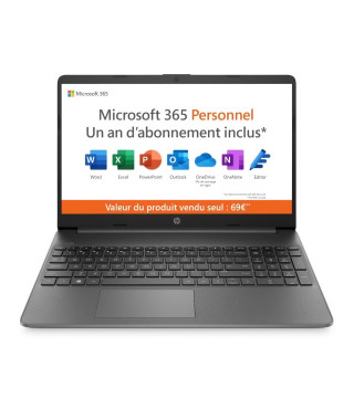 PC Portable HP 15s-fq0024nf - 15,6 FHD - Celeron N4120 - RAM 4 Go - 128Go SSD - Win 11 -Microsoft 365 Personnel inclus 1 an- …