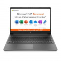 PC Portable HP 15s-fq0024nf - 15,6 FHD - Celeron N4120 - RAM 4 Go - 128Go SSD - Win 11 -Microsoft 365 Personnel inclus 1 an- …