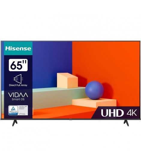 TV LED HISENSE - 65A6K - 65'' (164CM) - UHD 4K - DTS VIRTUAL:X TM - DOLBY VISION - SMART TV - 3 x HDMI 2.0 - ÉCRAN SANS BORD