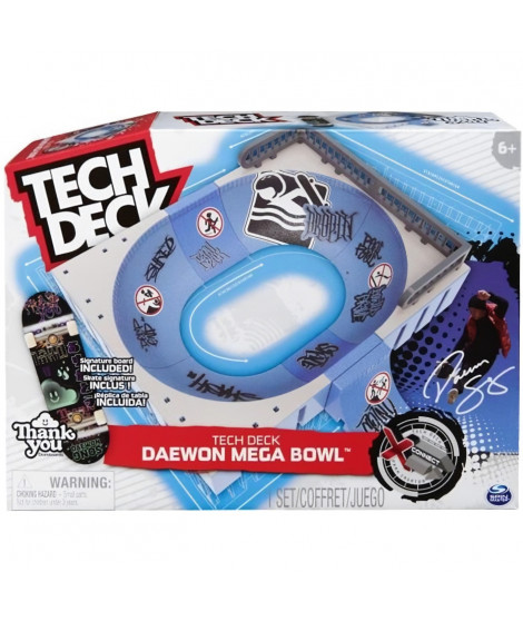 Tech Deck - Mega Bowl X-Connect - Grand Skate Park modulable - Skate Daewon Song inclus