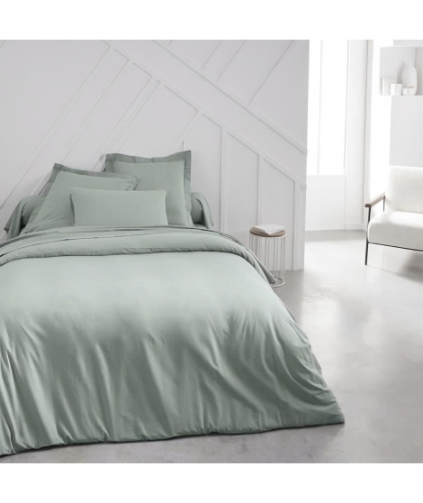 Housse de couette TODAY Essential - 240 x 260 cm - 2 personnes - 100% Coton uni - Celadon