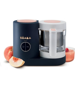 BEABA Babycook Neo - Robot culinaire bébé multifonction 4en1 - Cuit a la vapeur, mixe, décongele, réchauffe - Night Blue