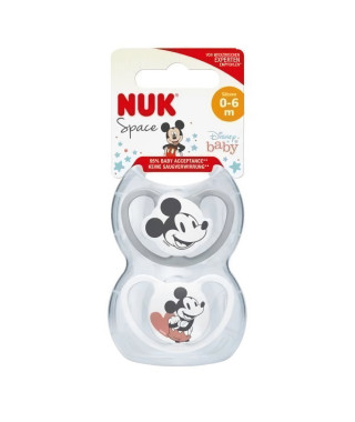 NUK Lot 2 sucettes SPACE Mickey - 0-6 mois