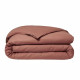 Housse de couette TODAY Essential - 220 x 240 cm - 2 personnes - 100% Coton uni - Terracotta