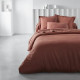 Housse de couette TODAY Essential - 220 x 240 cm - 2 personnes - 100% Coton uni - Terracotta