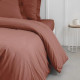 Housse de couette TODAY Essential - 220 x 240 cm - 2 personnes - 100% Coton uni - Terracotta