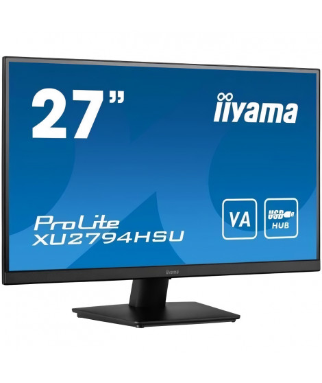 Ecran PC - IIYAMA ProLite XU2794HSU-B1 - 27 FHD - Dalle VA - 4 ms - 75Hz - HDMI  / DisplayPort