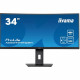 Ecran PC Incurvé - IIYAMA XCB3494WQSN-B5 - 34 UWQHD - Dalle VA - 0.4 ms - 120Hz - HDMI  / DisplayPort / USB / KVM / Docking U…