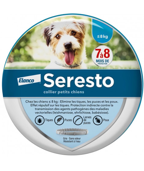 Seresto Chien Collier Anti-Puces et Anti-Tiques -8kg 1 unité