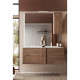 Ensemble Meuble salle de bain suspendu JUNE L120 - Double vasque + 2 Tiroirs - Coloris chene mercure - Style scandinave