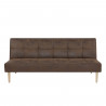 Banquette convertible Clic-clac 2 places - Simili Marron - L 178 x P 89 x H 78 cm - JENNY