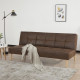 Banquette convertible Clic-clac 2 places - Simili Marron - L 178 x P 89 x H 78 cm - JENNY