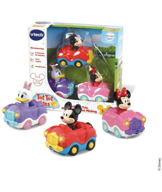 VTECH - Tut Tut Bolides - Coffret Trio Minnie/Mickey (Cabrio Minnie + Daisy + Mickey)