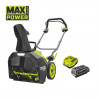 Déneigeuse 36V Brushless RYOBI - 45 cm - déblaiement 25 cm - éjection max 8m - 1 batterie lithium+ 36V 4,0 Ah et 1 chargeur r…