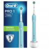 Oral-B PRO 1 700 Cross Action - Brosse a Dents Électrique - Rechargeable - Minuteur - Blanche et bleue