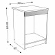 START Meuble bas de cuisine pour four l 60 cm avec plan de travail inclus - Blanc Brillant