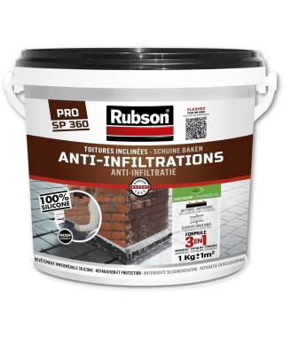 RUBSON Anti-infiltrations Toutes Toitures Noir 1kg