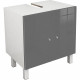 Meuble sous-lavabo CORAIL - Gris laqué - L 60 cm - 2 portes