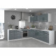 START Meuble de cuisine haut d'angle L 58 cm - Gris brillant