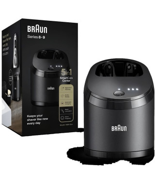 Braun Centre SmartCare 5-en-1, Noir, Recharge, Nettoyage, Compatible Avec les Series 9 (94XX, 93XX) Et Series 8 (84XX, 83XX)