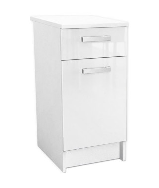 START Meuble bas de cuisine L 40 cm  - Blanc brillant