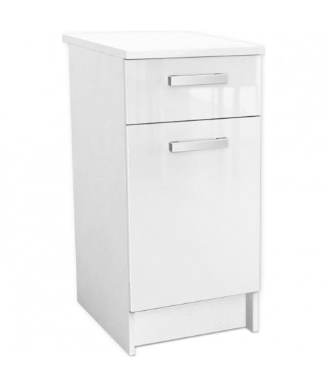 START Meuble bas de cuisine L 40 cm  - Blanc brillant