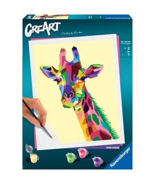 CreArt - grand - Girafe - Ravensburger - Coffret complet - Peinture au numéro Adulte - Des 12 ans