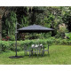 Parasol déporté rectangulaire 3x2,5m - Rotatif a 360° & Orientable - Mât aluminium- Toile déperlante en Polyester 250g/m2 - Gris