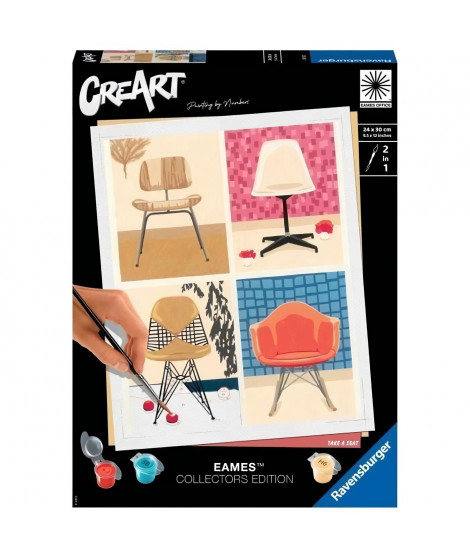 CreArt 24x30 cm EAMES - Loisir créatif - Peinture par numéros - Adulte - Des 12 ans - 20153 - Version française - Ravensburger