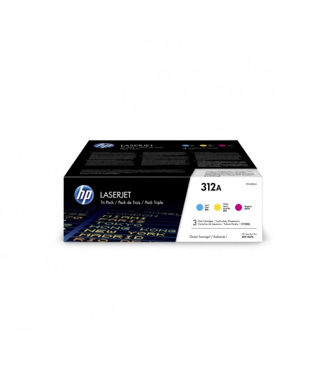 Cartouches de toner HP 312A authentiques - Pack de 3 couleurs pour HP Color LaserJet Pro M476