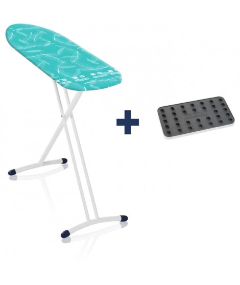 LEIFHEIT Table a repasser AirBoard L Solid Shoulder 72698 Leifheit planche a repasser 130 x 38 cm hauteur réglable + repose-f…