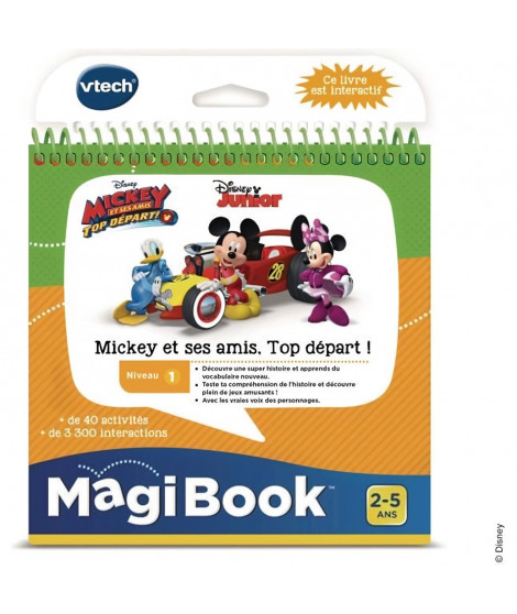 VTECH - Livre Interactif Magibook - Mickey et ses Amis, Top Départ