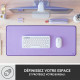 Large Tapis de Bureau - Logitech Desk Mat - Studio Series, Multifonctionnel et Etendu - Lavande