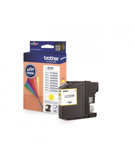 Cartouche d'encre jaune Brother LC223Y pour DCP-J4120DW, MFC-J4420DW, MFC-J5320DW, MFC-J4620DW, MFC-J5620DW, MFC-J5720DW