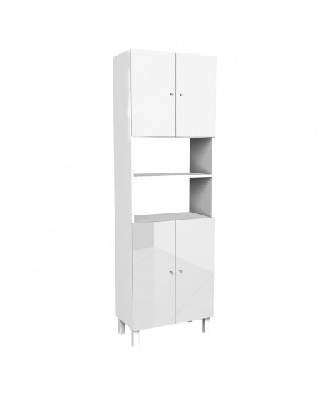 CORAIL Armoire de salle de bain L 60 cm - Blanc laqué