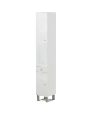 CORAIL Colonne de salle de bain L 30 cm - Blanc laqué