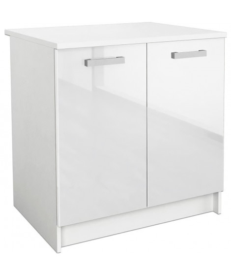 START Meuble bas de cuisine 80 cm - Blanc brillant