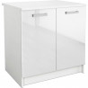 START Meuble bas de cuisine 80 cm - Blanc brillant