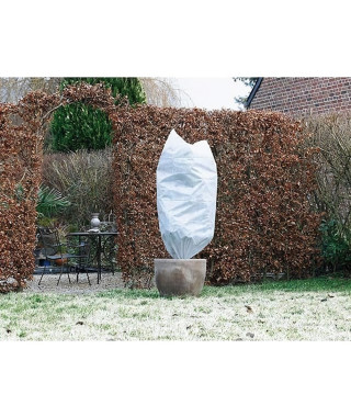 NATURE Lot de 2 housse d'hivernage 50 g/m² - Ø 75 cm x 1,50 m - Blanc