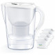 BRITA Carafe filtrante Marella blanche + 4 cartouches MAXTRA PRO All-In-1