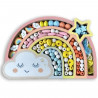 Coffret Arc en Ciel Perles Bois SYCOMORE - Créez de Magnifiques Bijoux - Enfant - 7 ans - Fille - Multicolore