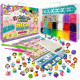 Bandai - Rainbow Loom Mega Combo Set - Fabrication de bracelets - Métier a tisser avec 5600 élastiques - Charms et Perles - C…