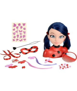 Tete a coiffer Miraculous Ladybug - BANDAI - Rouge - Licence Miraculous - Pour enfant a partir de 4 ans