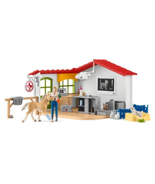 Schleich - Cabinet vétérinaire avec animaux - 42502