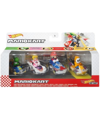 HOT WHEELS Mario Kart Pack de 4 Petite Voitures 2