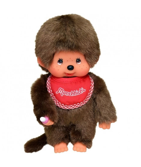 Monchhichi Garçon Bavoir Rouge 20 cm