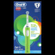 Oral-B Junior Brosse a Dents Électrique Rechargeable avec 1 Manche, 1 Brossette, enfant de 6 ans et plus, Vert, Brossage en d…