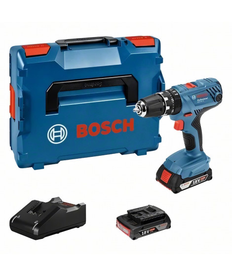 Perceuse-visseuse a percussion Bosch Professional GSB 18V-21 + 2 batteries 2,0Ah + LBOXX - 06019H1107
