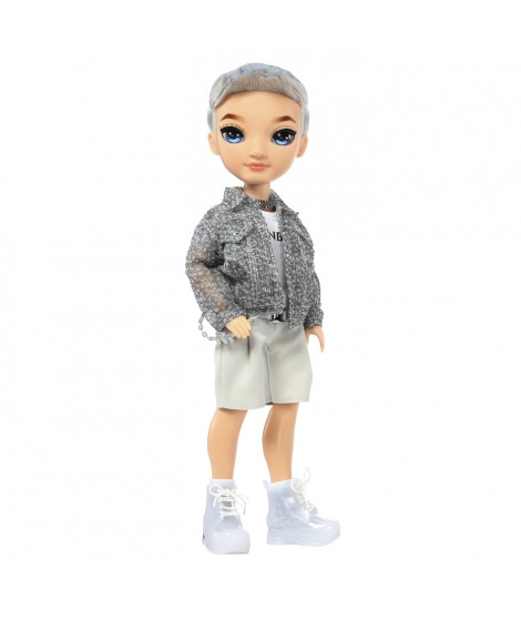 Rainbow High S23 Fashion Doll - Poupée 27 cm Aiden Russel (Amethyste) - 1 tenue, 1 paire de chaussures et des accessoires
