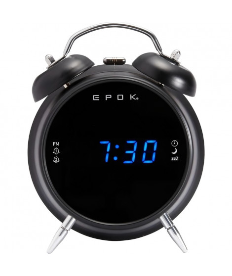 BIGBEN RR90EPOKN Radio Réveil EPOK - Double alarme - Noir